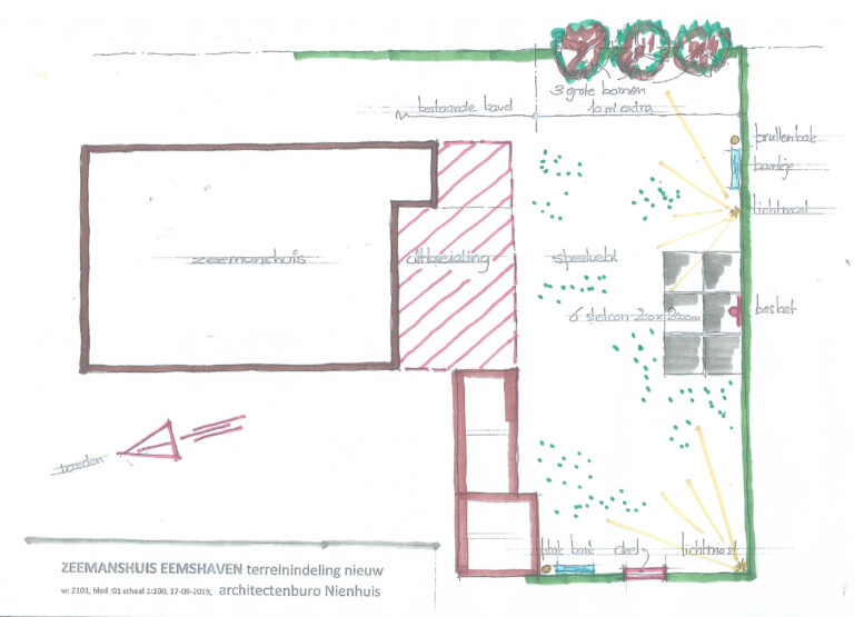 Terreinindeling uitbreiding Zeemanshuis